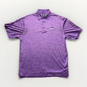 FootJoy Golf Polo Mens Large Purple Heather Ventura Country Club Performance